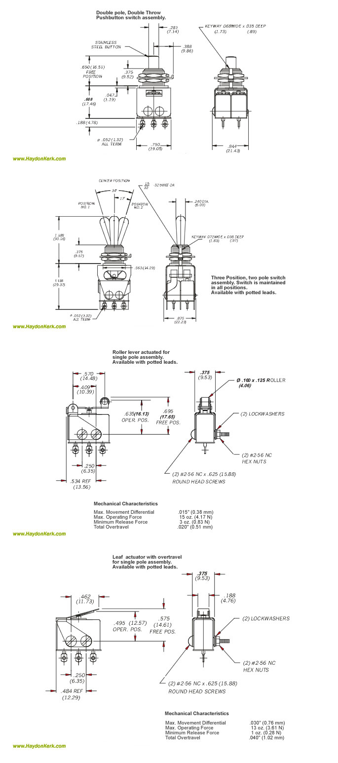 6700 Series Environmental Sealed Switches | Products | Haydon Kerk ...