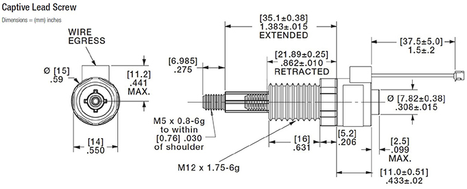 15000 Series 15mm Captive Linear Actuator Dwg 15000 Series 15mm Captive Linear Actuator Dwg