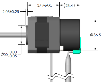 36 mm 43000 Series Size 17 with Absolute Encoder 