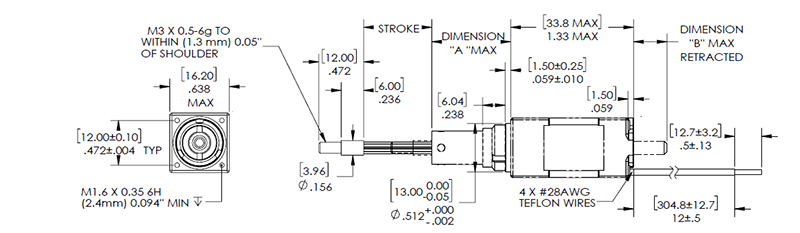 Size 6, Captive Linear Actuator