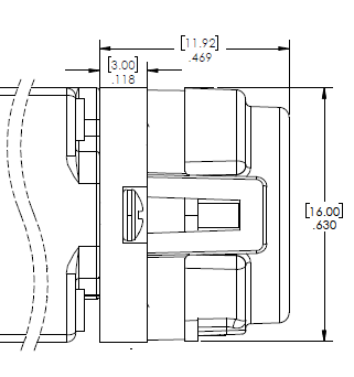 Size 6 linear actuator encoder