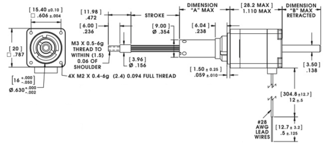 Size 8 captive linear actuator 