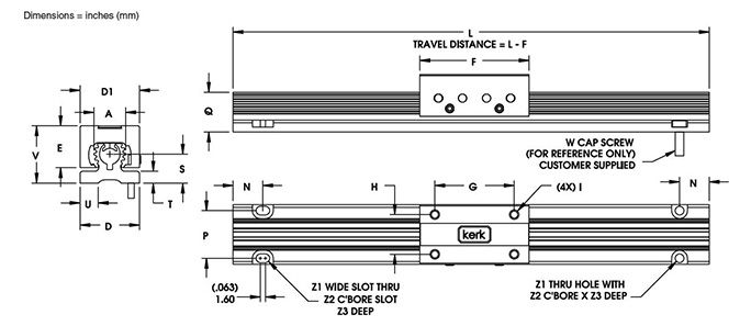 RGS08 Guide Only Dimensional Drawing