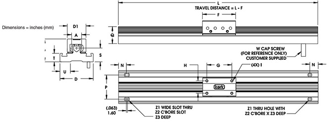 RGW10 Guide Only Dimensional Drawing