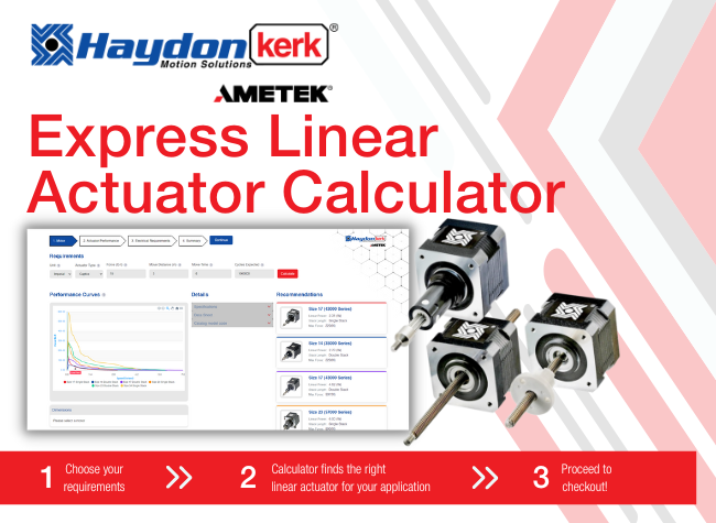 Haydon Kerk Express LInear Actuator Calculator Relese